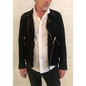 Men’s AllSaints Suede Biker Jacket